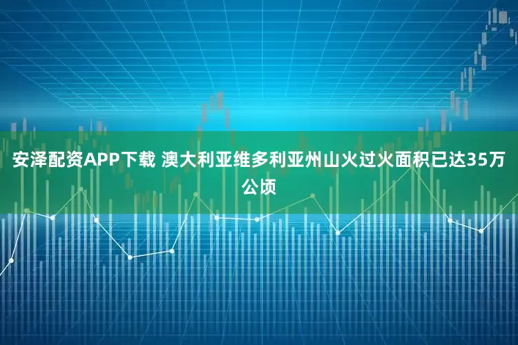 安泽配资APP下载 澳大利亚维多利亚州山火过火面积已达35万公顷
